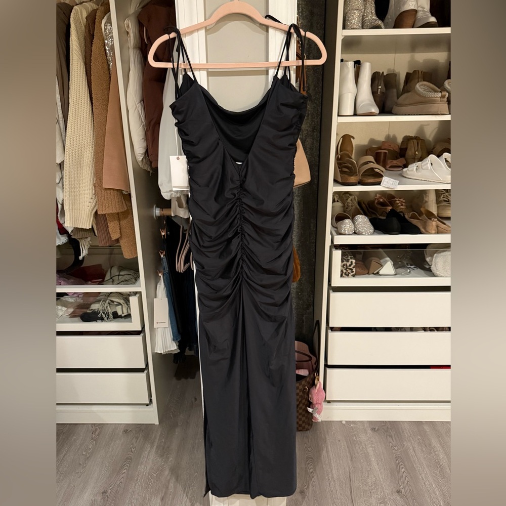 Good American Ruched Satin Slip Dress in size XL *NWT* - Picture 2 of 5